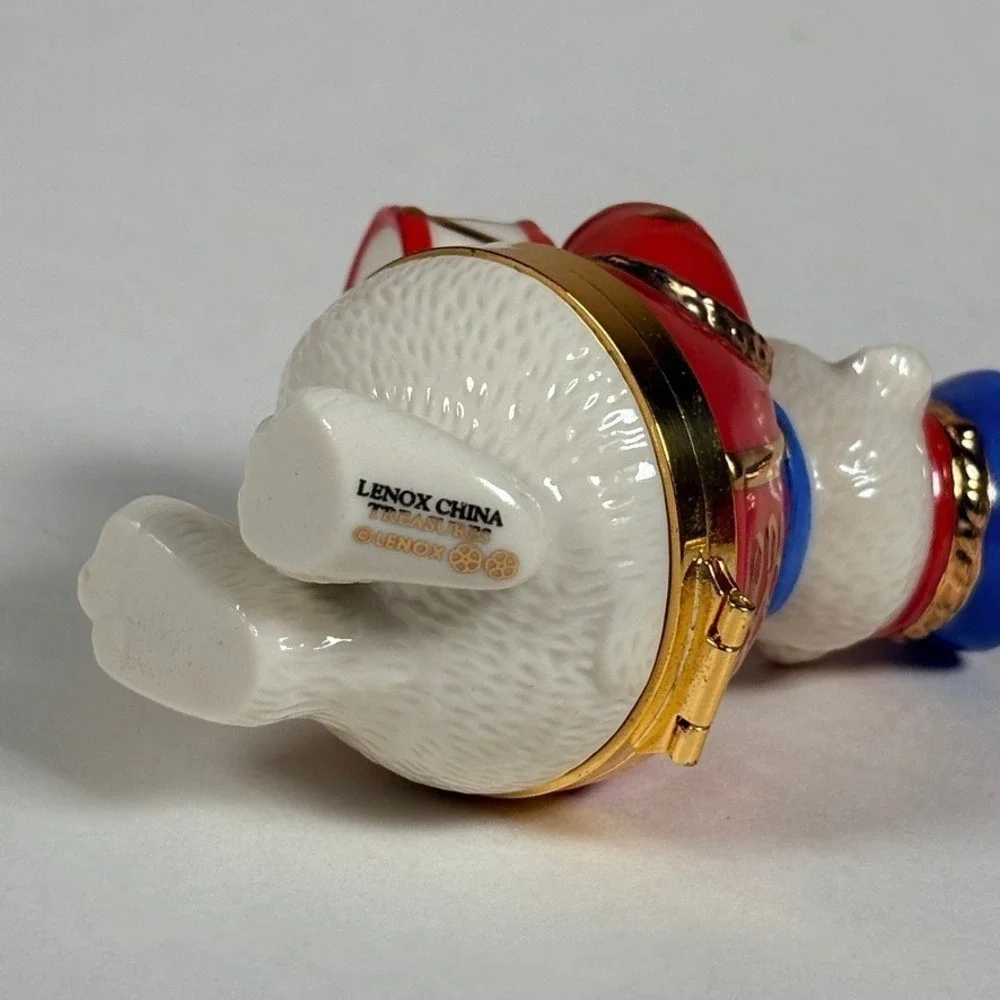 Lenox BEAR BOX Porcelain Christmas Tree Holiday Ornament‎ in Original Box